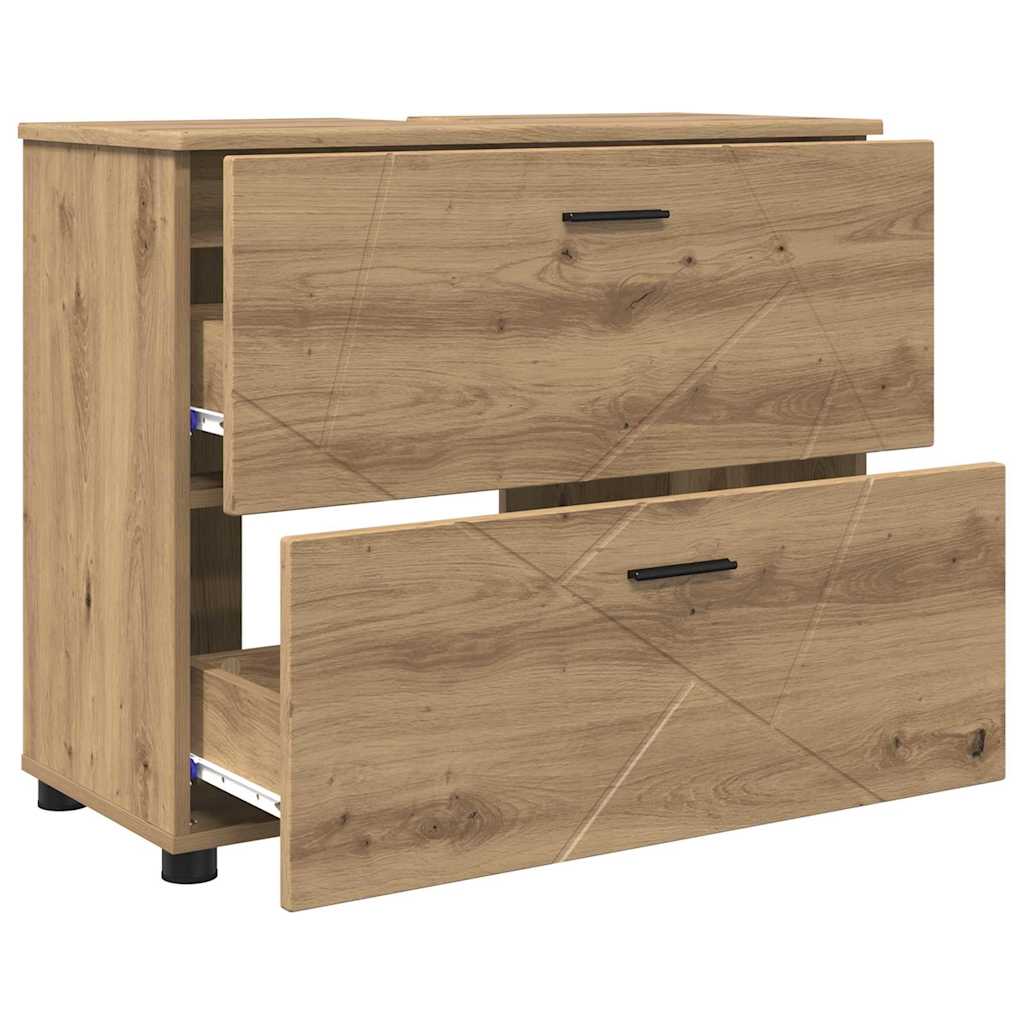Bathroom Furniture Set 3 pcs Artisan Oak