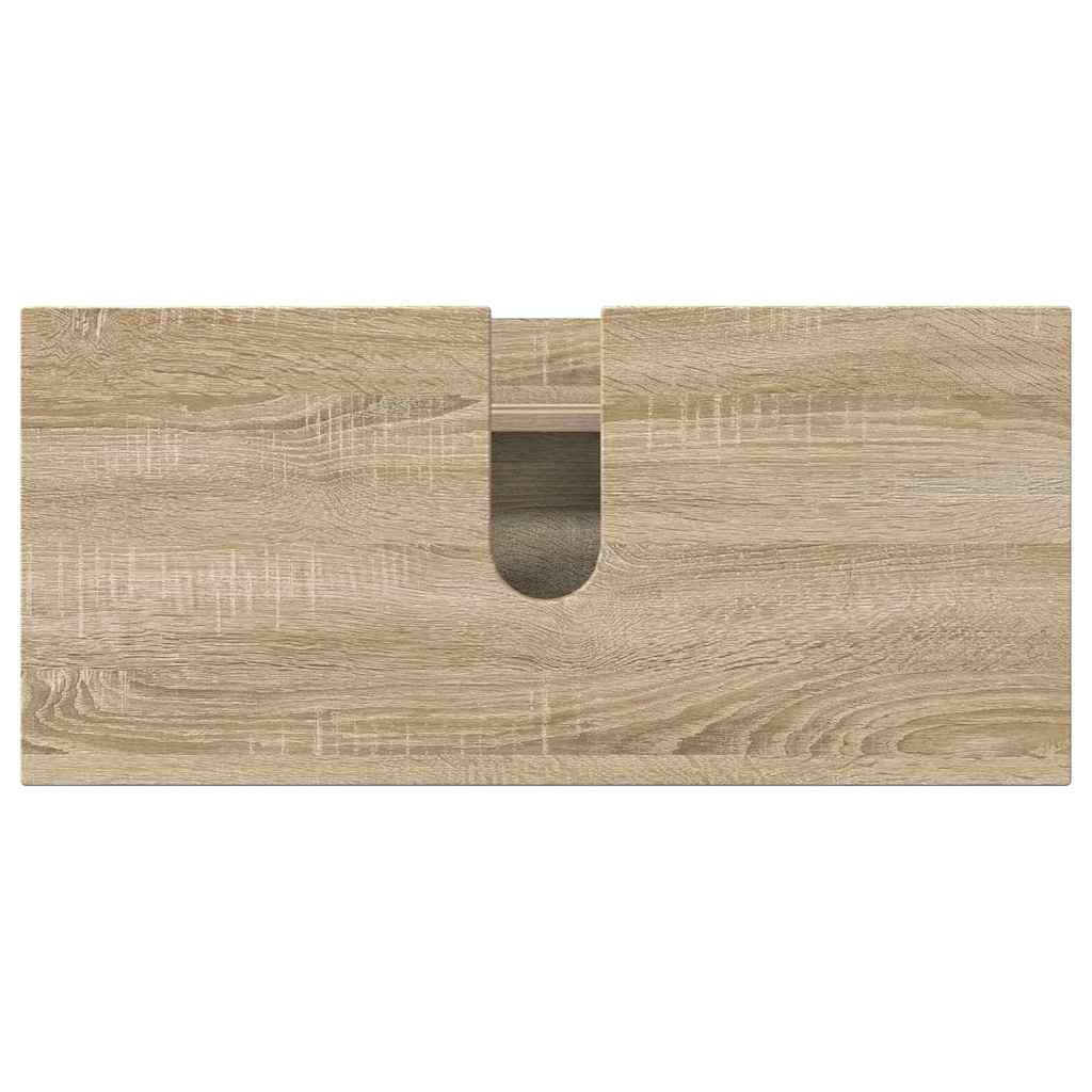 Bathroom Furniture Set with Drawer with Shelf 3 pcs Sonoma Oak