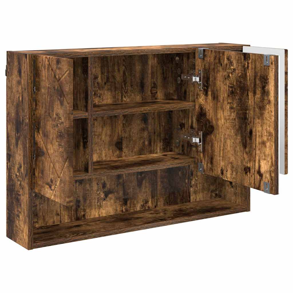 Bathroom Furniture Set 3 pcs Smoked Oak
