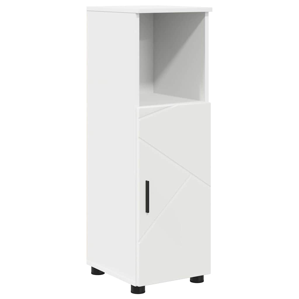 Bathroom Furniture Set 4 pcs White Engineered Wood and Metal