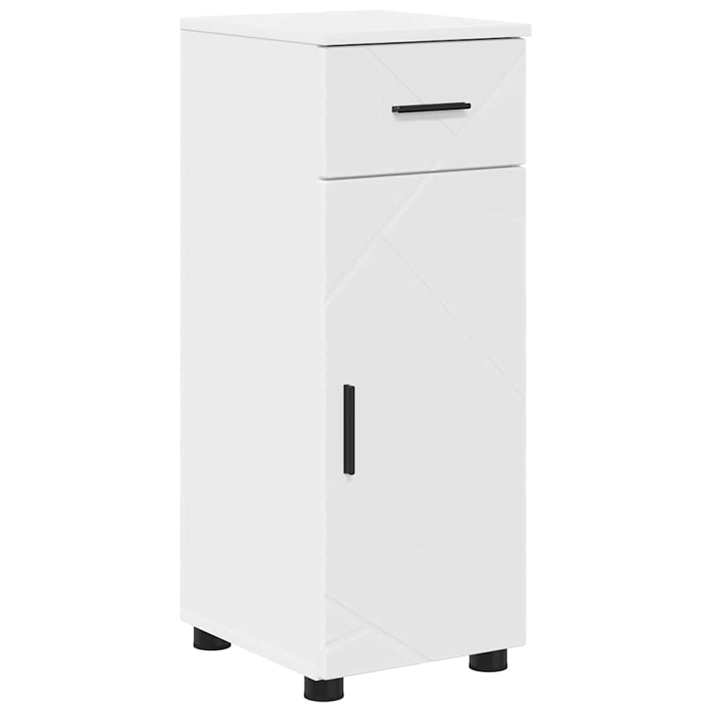 Bathroom Furniture Set 4 pcs White Engineered Wood and Metal
