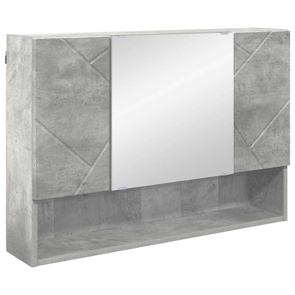 Bathroom Furniture Set with Drawer 5 pcs Concrete Grey
