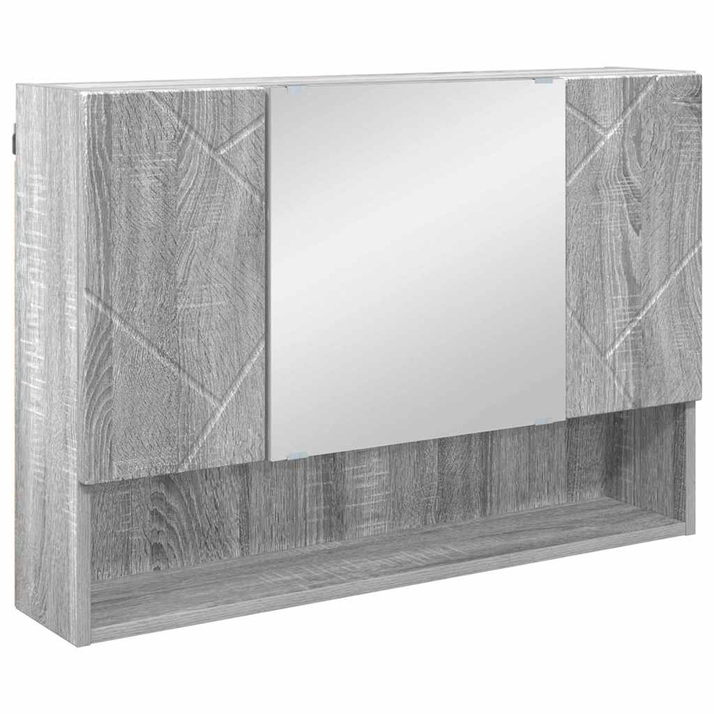 Bathroom Furniture Set with Drawer with Shelf 5 pcs Grey Sonoma