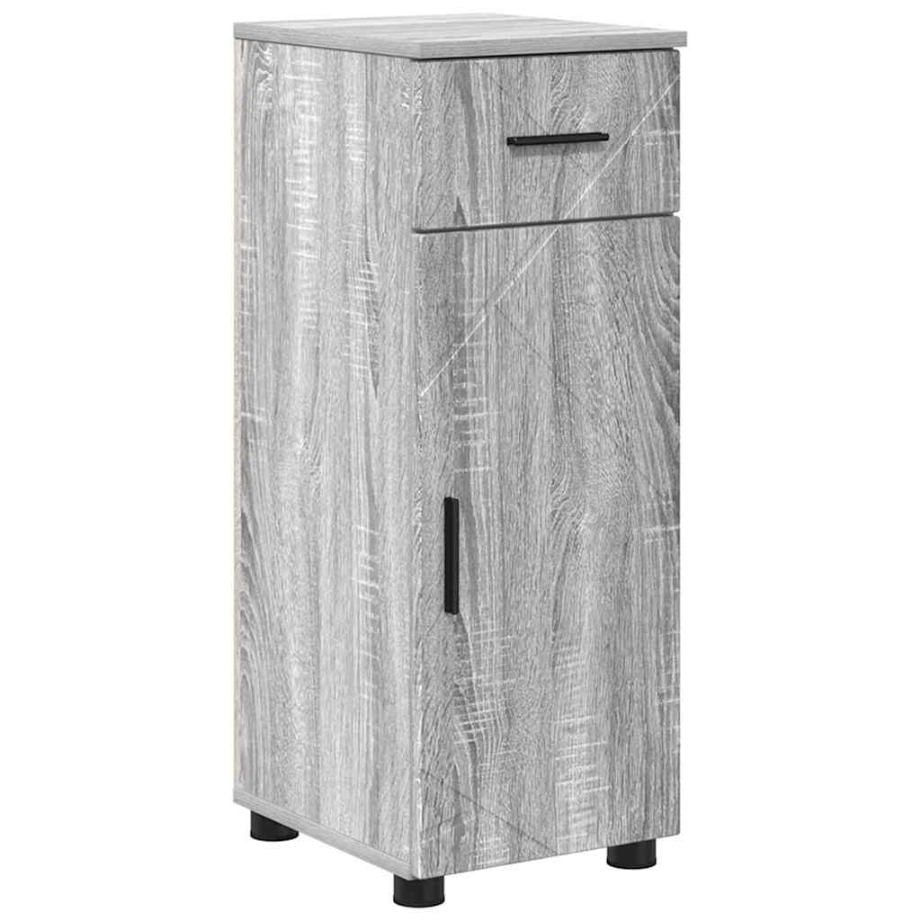 Bathroom Furniture Set with Drawer with Shelf 5 pcs Grey Sonoma