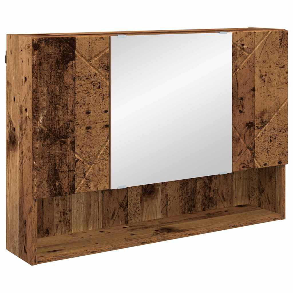 Bathroom Furniture Set 5 pcs Old Wood Engineered Wood and Metal