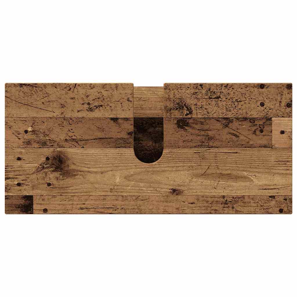 Bathroom Furniture Set 5 pcs Old Wood Engineered Wood and Metal