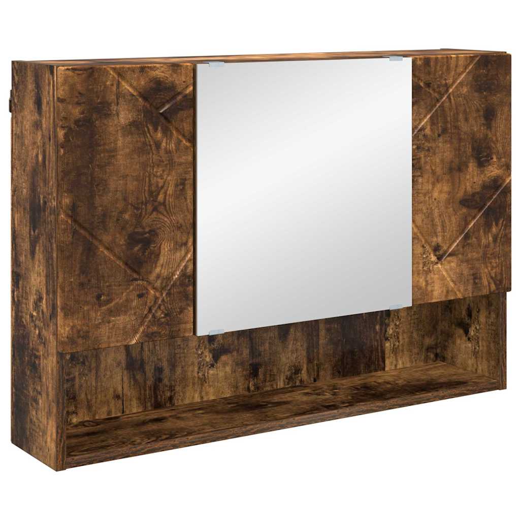 Bathroom Furniture Set 4 pcs Smoked Oak