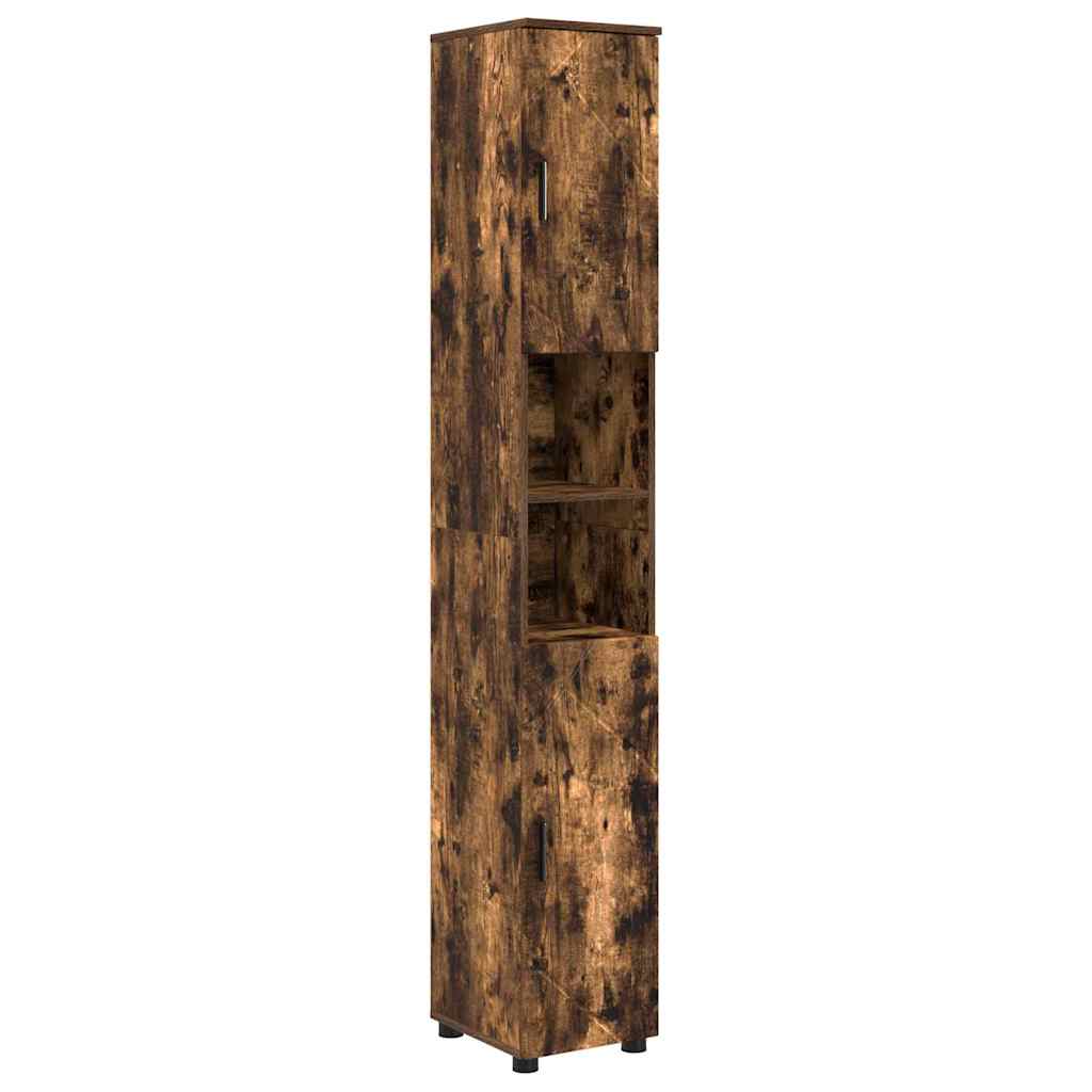 Bathroom Furniture Set 4 pcs Smoked Oak