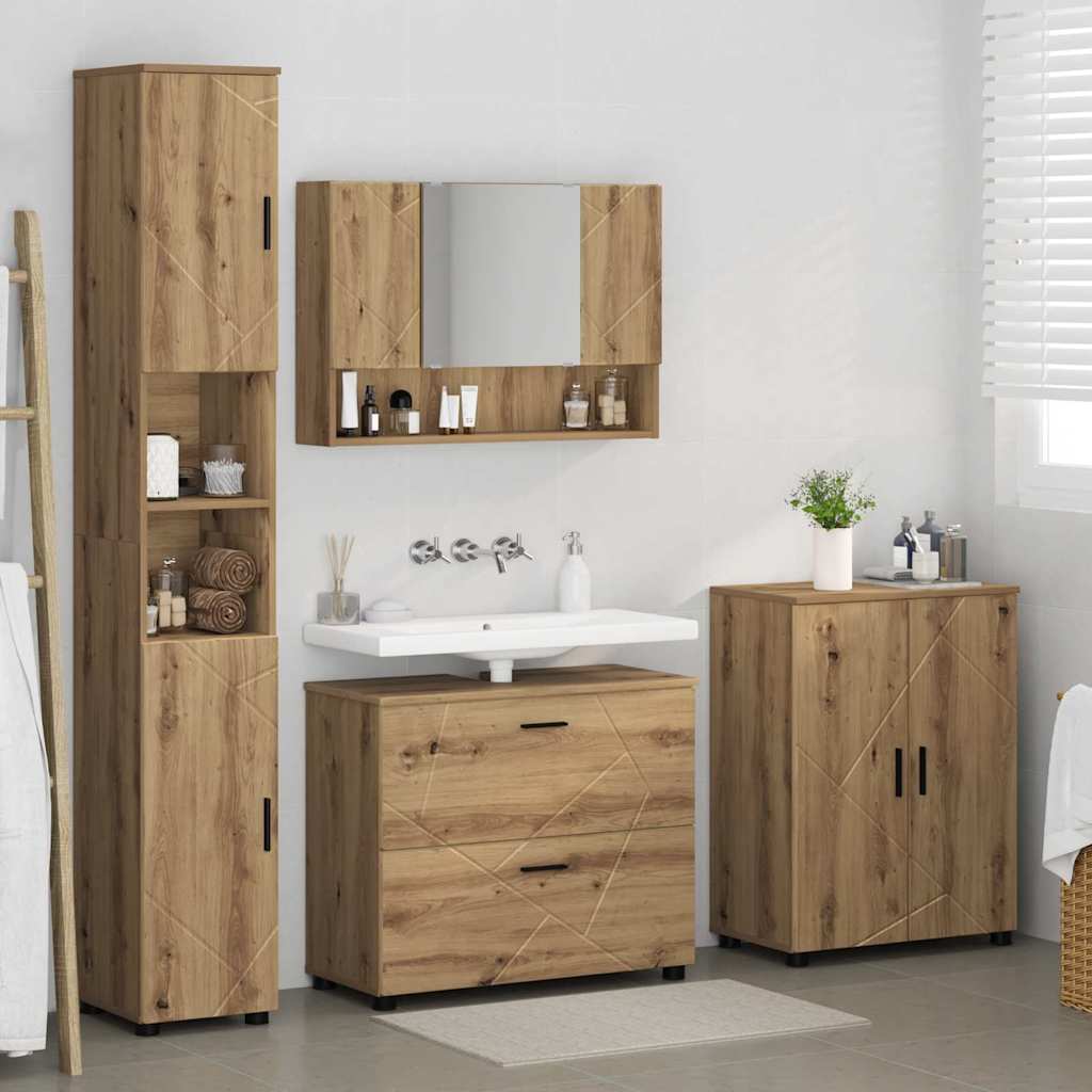 Bathroom Furniture Set 4 pcs Artisan Oak