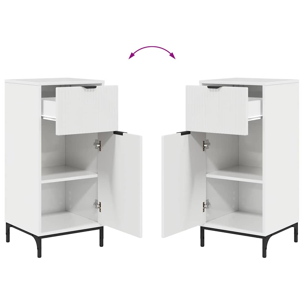 Bathroom Furniture Set with Drawer 2 pcs High Gloss White