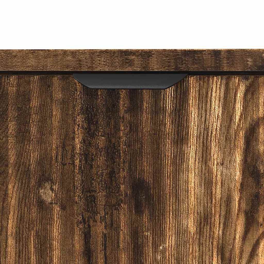 Bathroom Furniture Set with Drawer with Shelf 2 pcs Smoked Oak