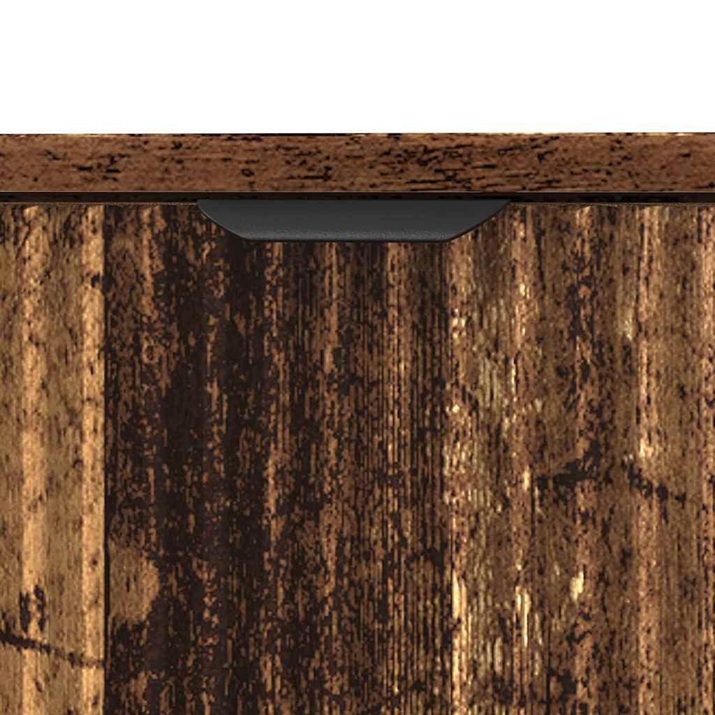 Bathroom Furniture Set 2 pcs Old Wood Engineered Wood and Metal