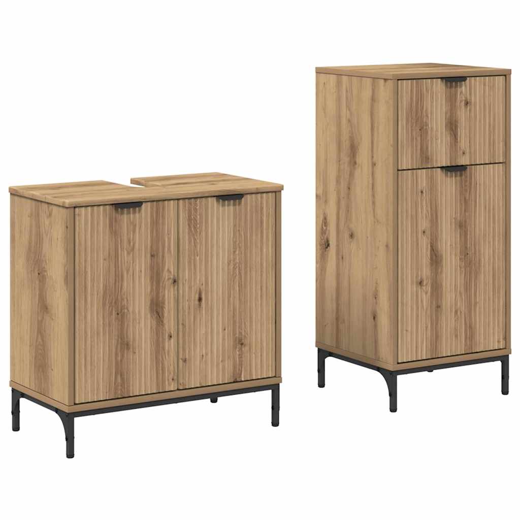 Bathroom Furniture Set 2 pcs Artisan Oak