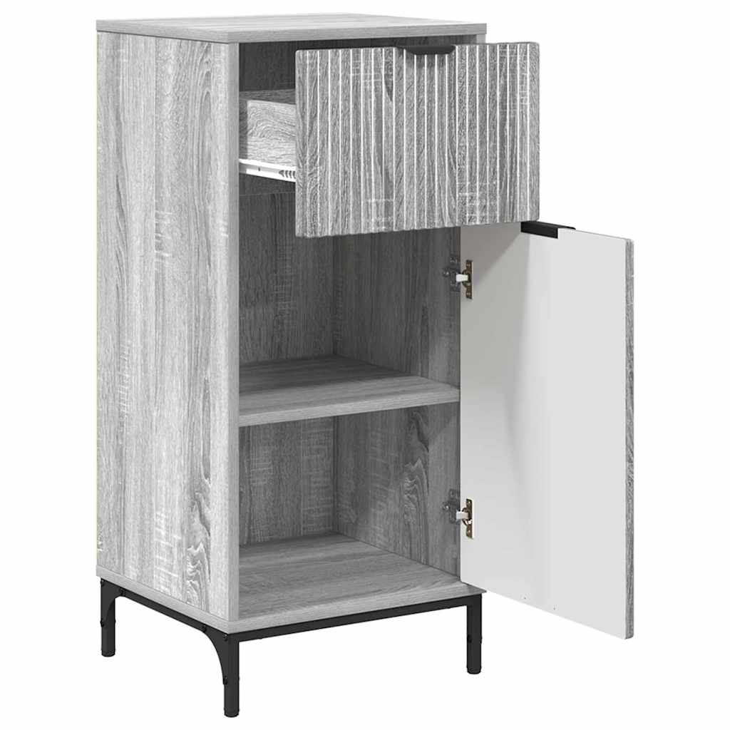 Bathroom Furniture Set 3 pcs Grey sonoma Engineered wood