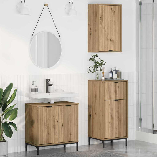 Bathroom Furniture Set 3 pcs Artisan Oak