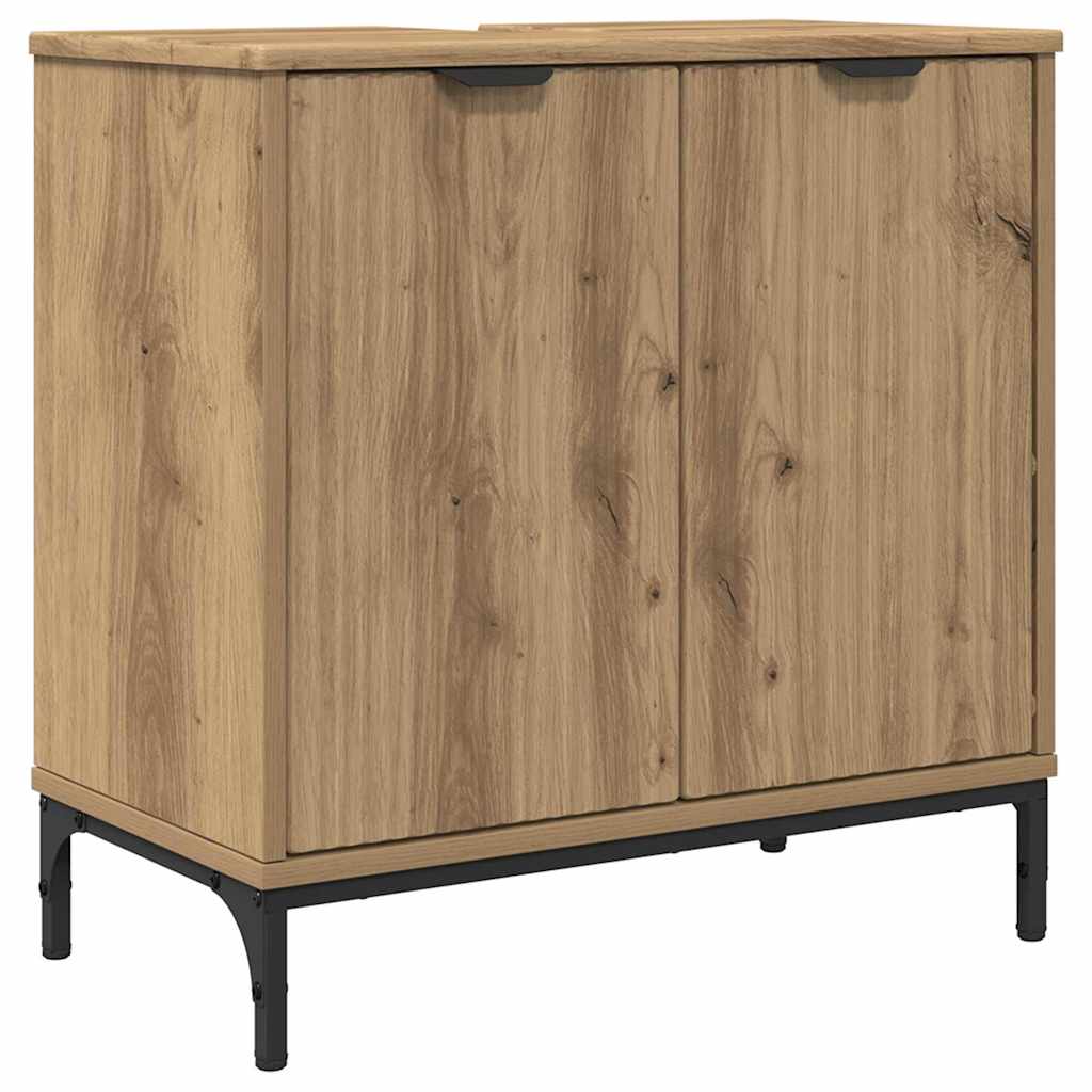 Bathroom Furniture Set 4 pcs Artisan Oak Engineered wood, Metal