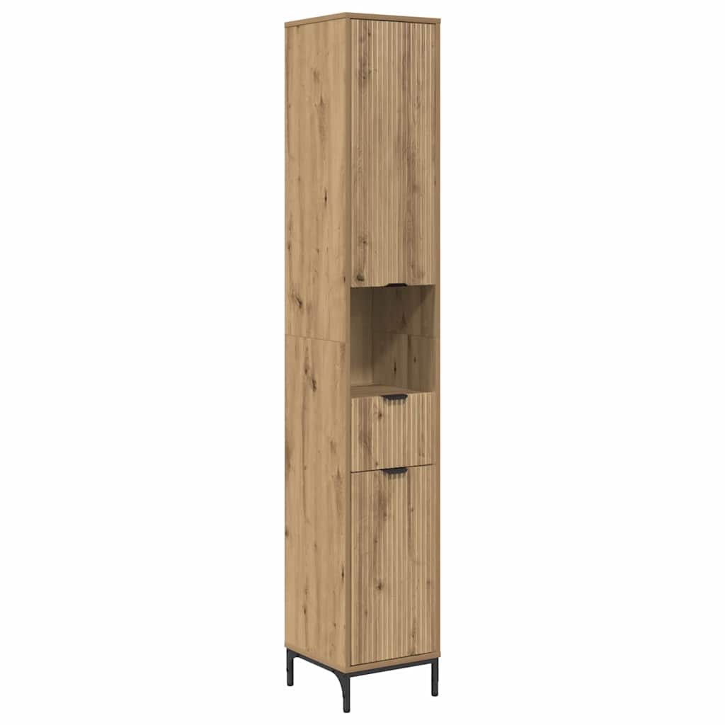 Bathroom Furniture Set 4 pcs Artisan Oak Engineered wood, Metal