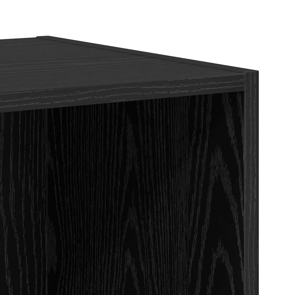 TV Cabinet Set 3 pcs Black Oak Engineered Wood