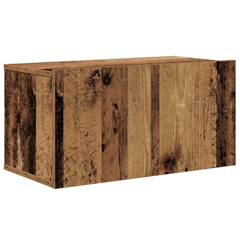 TV Cabinet Set Wall-mounted 6 pcs Old Wood Engineered Wood