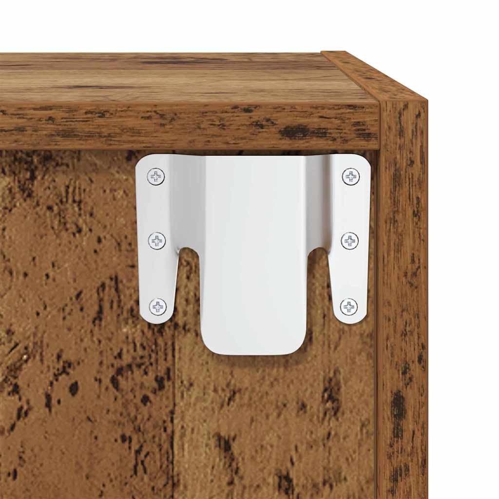 TV Cabinet Set Wall-mounted 2 pcs Old Wood Engineered Wood