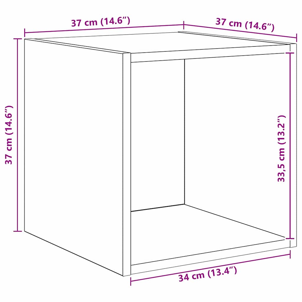 TV Cabinet Set Wall-mounted 2 pcs Old Wood Engineered Wood