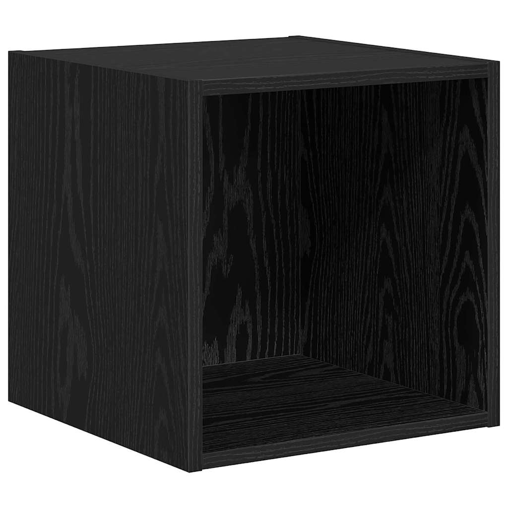 TV Cabinet Set 2 pcs Black Oak Engineered Wood