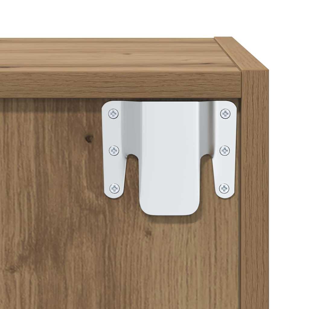 TV Cabinet Set Wall-mounted 2 pcs Artisan Oak Engineered Wood