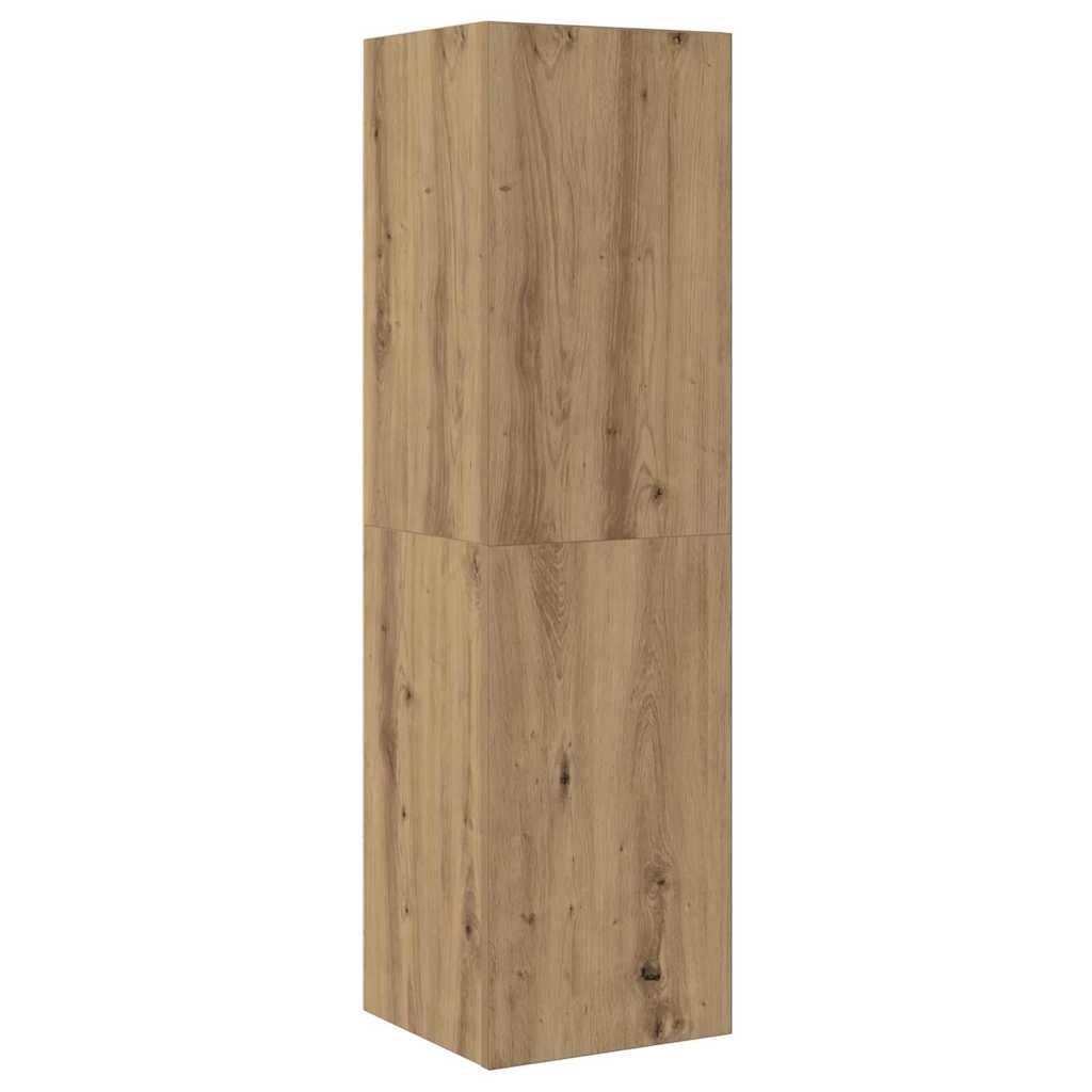 Wall TV Cabinet Wall-mounted 4 pcs Artisan Oak Engineered Wood