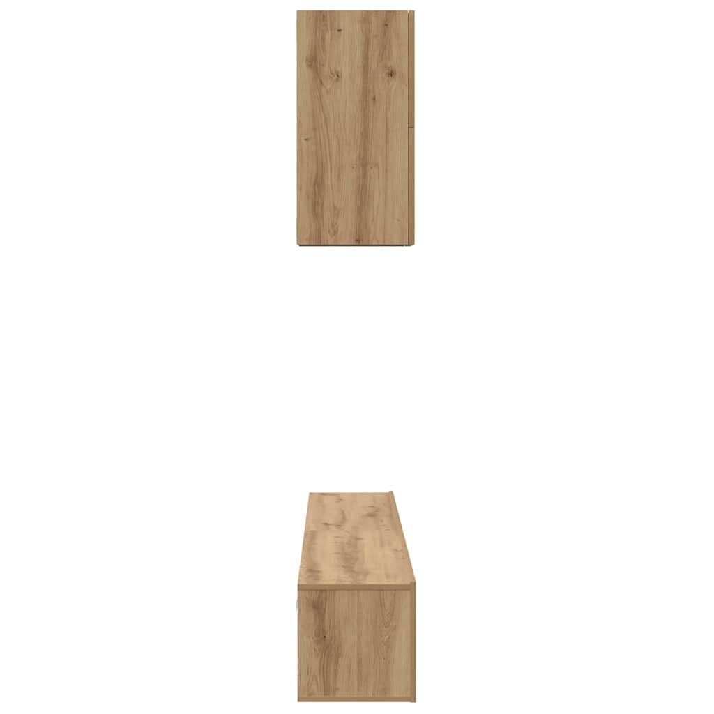 TV Cabinet Set Wall-mounted 5 pcs Artisan Oak Engineered Wood