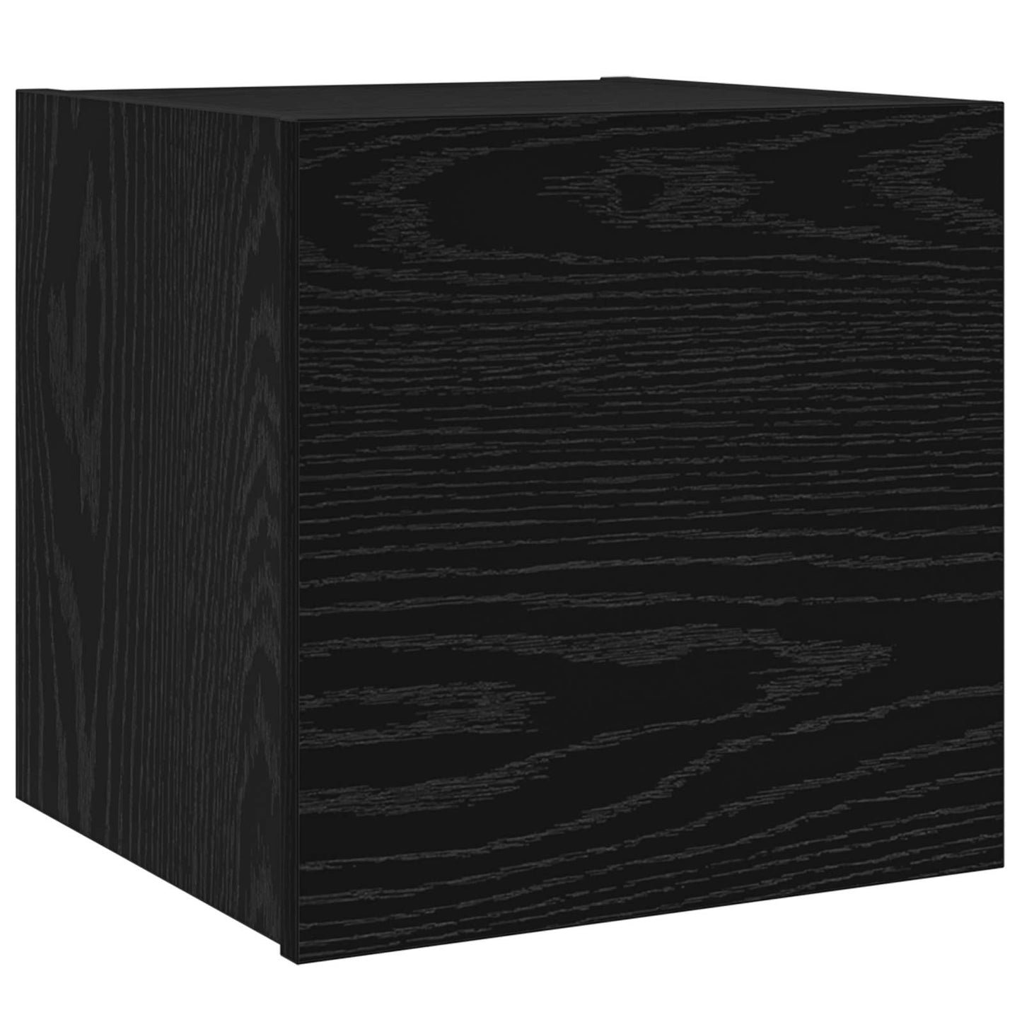 TV Cabinet Set Wall-mounted 8 pcs Black Oak Engineered Wood