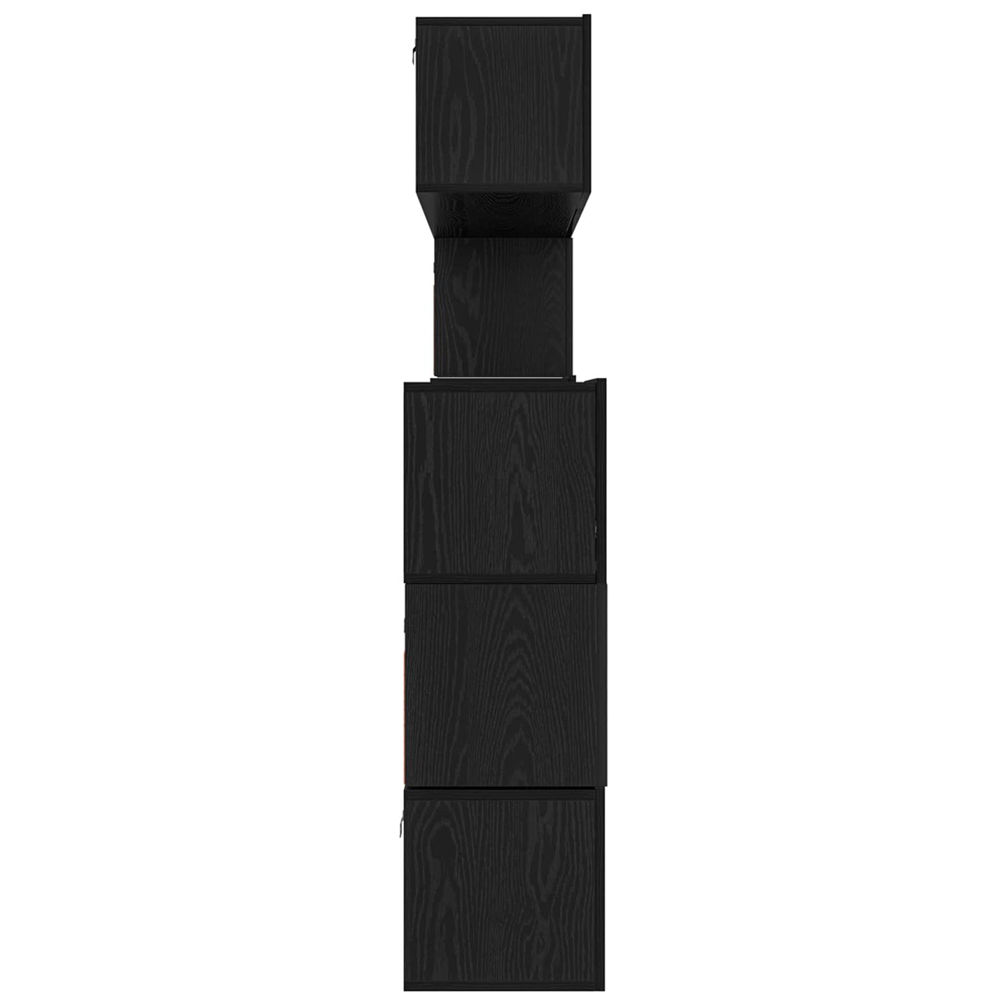 TV Cabinet Set Wall-mounted 8 pcs Black Oak Engineered Wood