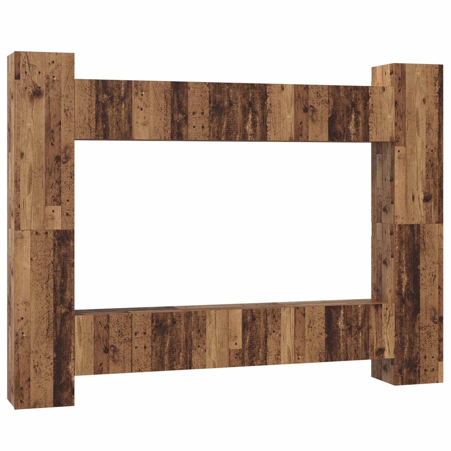 TV Cabinet Set Wall-mounted 10 pcs Old Wood 30.5 x 30 x 90 cm