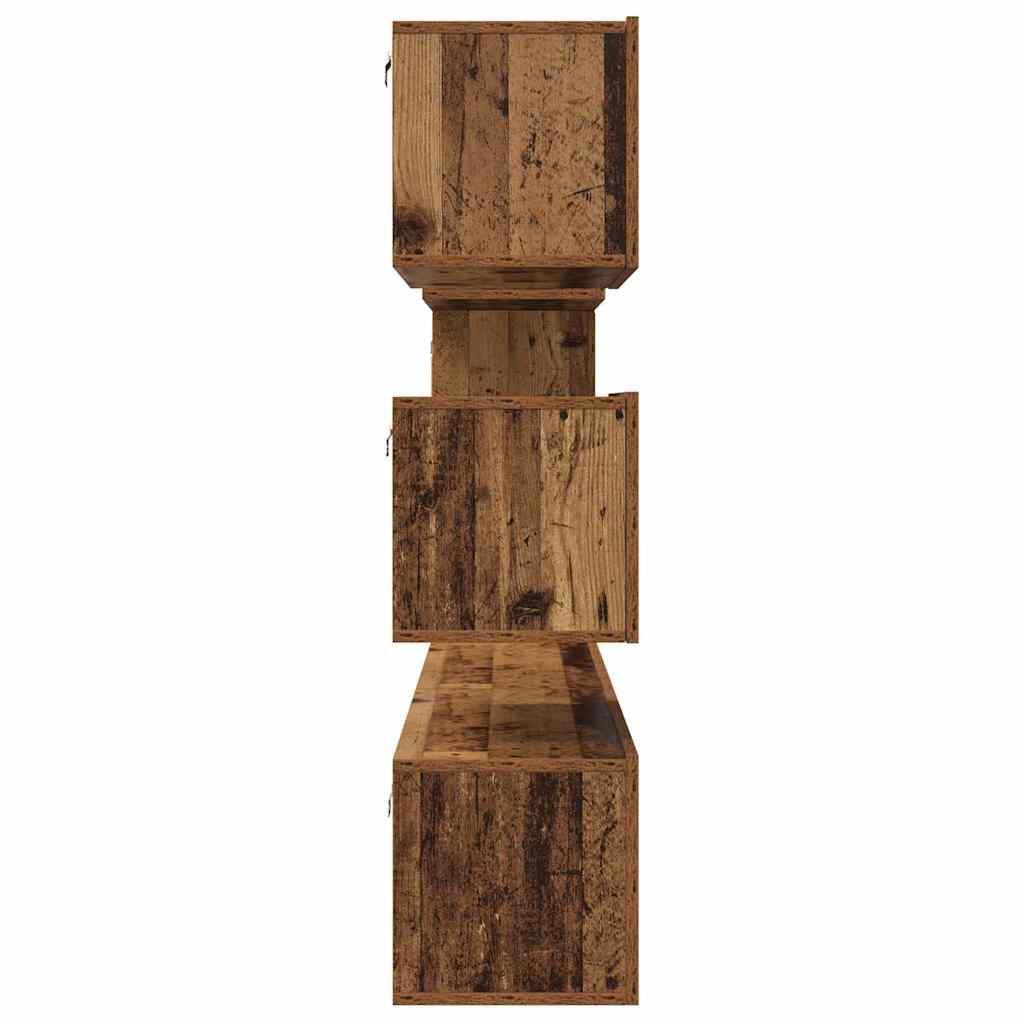 TV Cabinet Set Wall-mounted 6 pcs Old Wood Engineered Wood