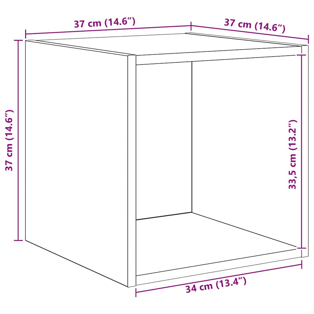 TV Cabinet Set 4 pcs Black Oak Engineered Wood