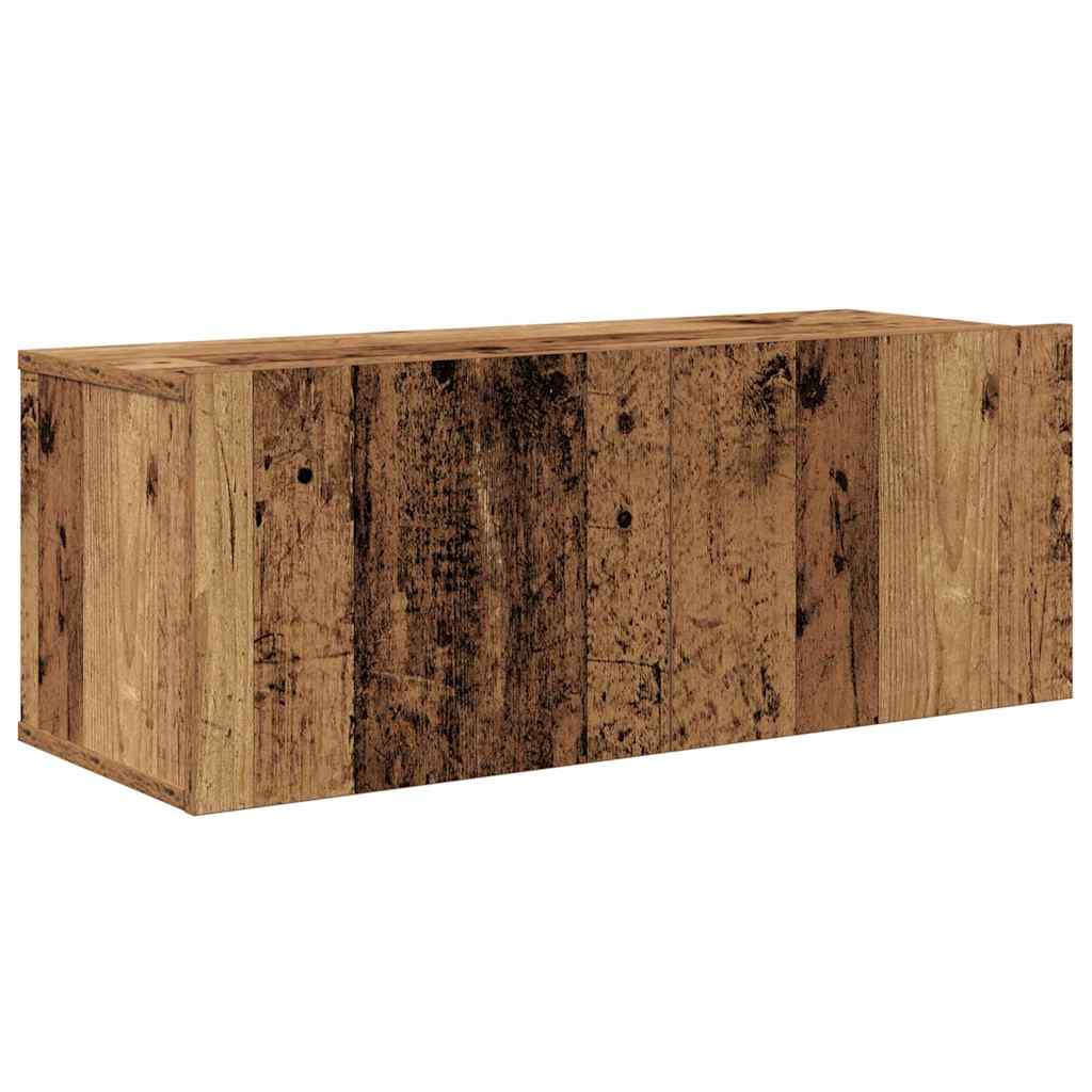 TV Cabinet Set Wall-mounted 8 pcs Old Wood Engineered Wood