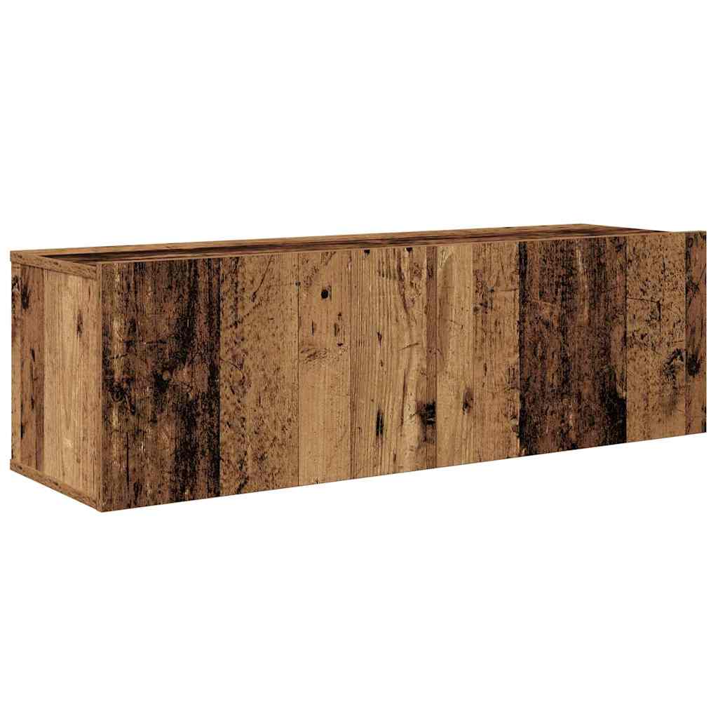 TV Cabinet Set Wall-mounted 8 pcs Old Wood Engineered Wood
