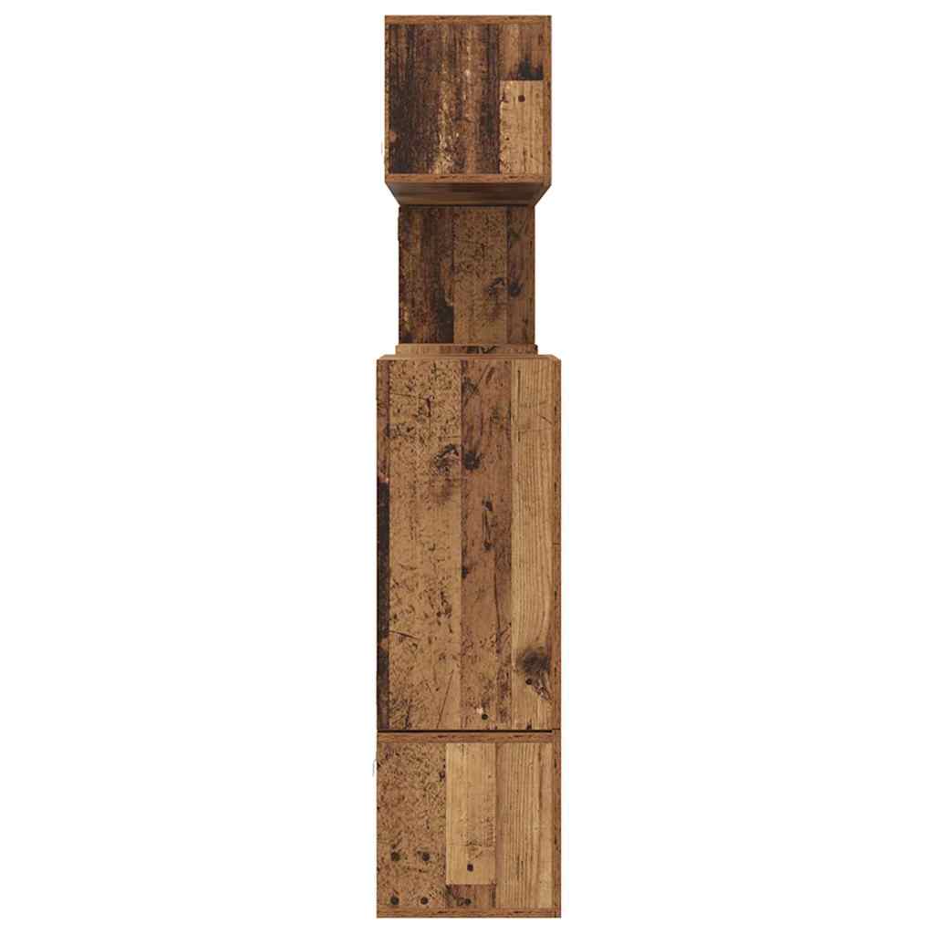 TV Cabinet Set Wall-mounted 10 pcs Old Wood Engineered Wood