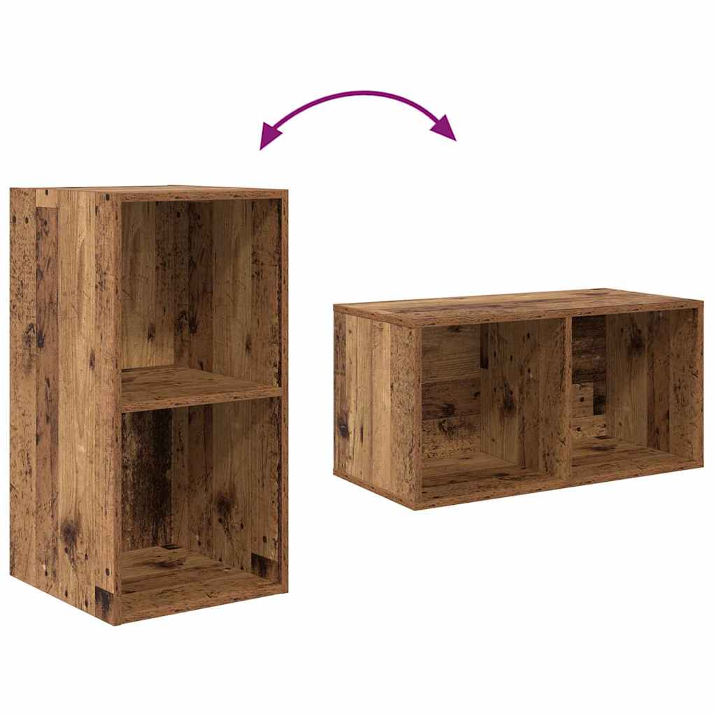 TV Cabinet Set Old Wood 37 x 37 x 107 cm Engineered Wood