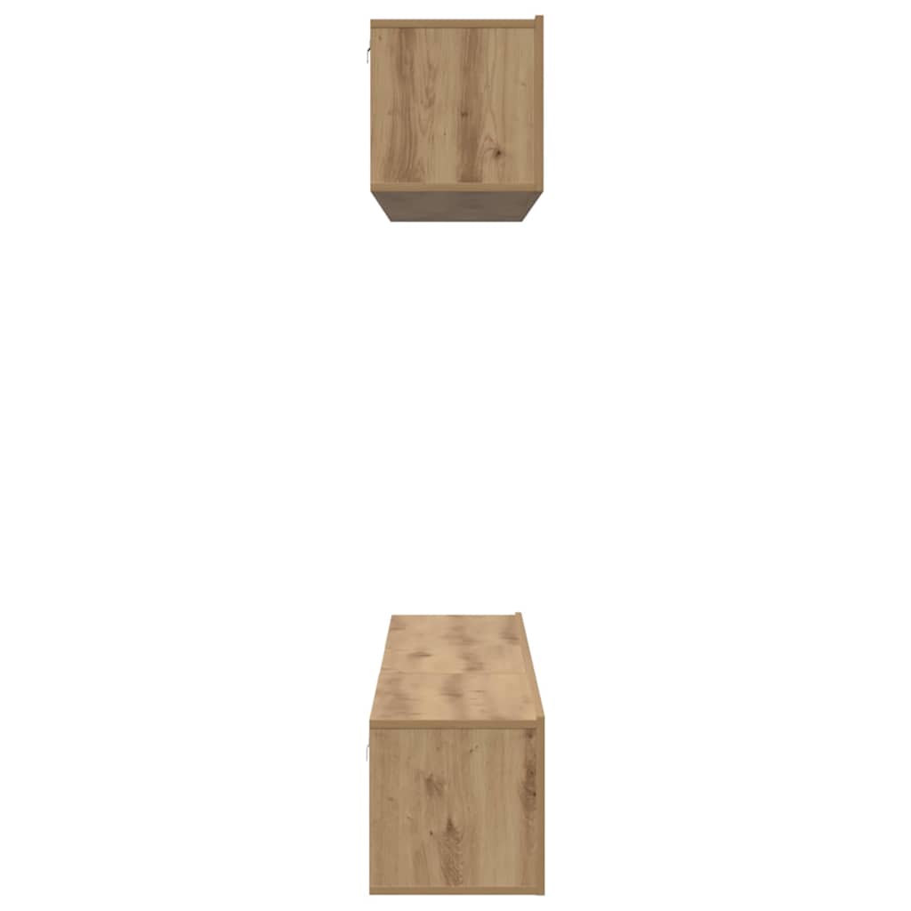 TV Cabinet Set Wall-mounted 5 pcs Artisan Oak Engineered Wood