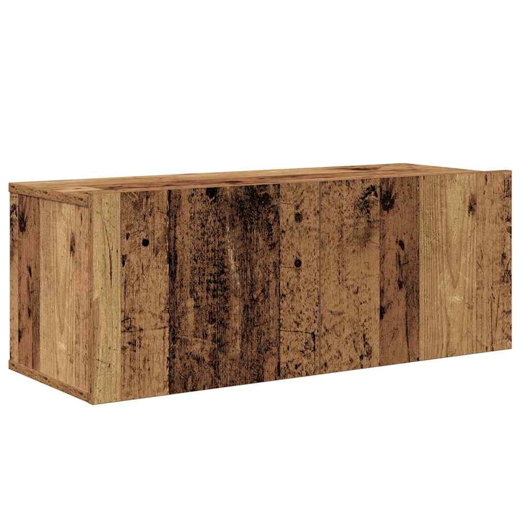 TV Cabinet Set Wall-mounted 5 pcs Old Wood Engineered Wood