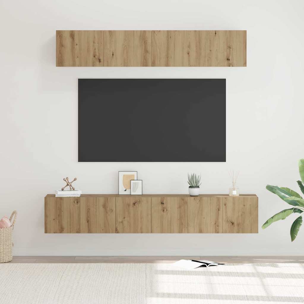 TV Cabinet Set 5 pcs Artisan Oak Engineered Wood