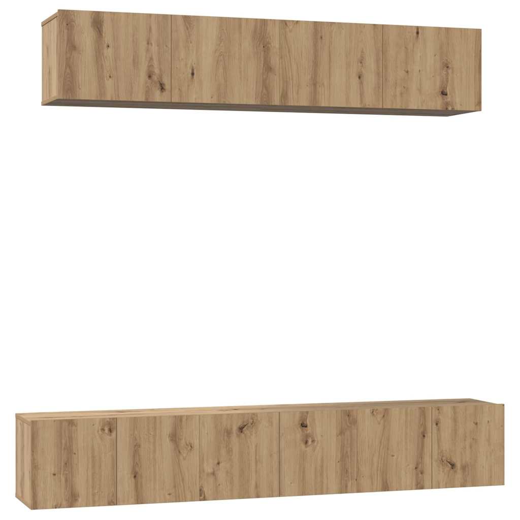 TV Cabinet Set 5 pcs Artisan Oak Engineered Wood