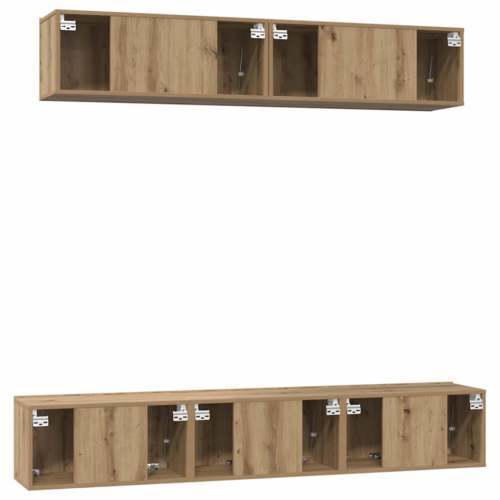 TV Cabinet Set 5 pcs Artisan Oak Engineered Wood