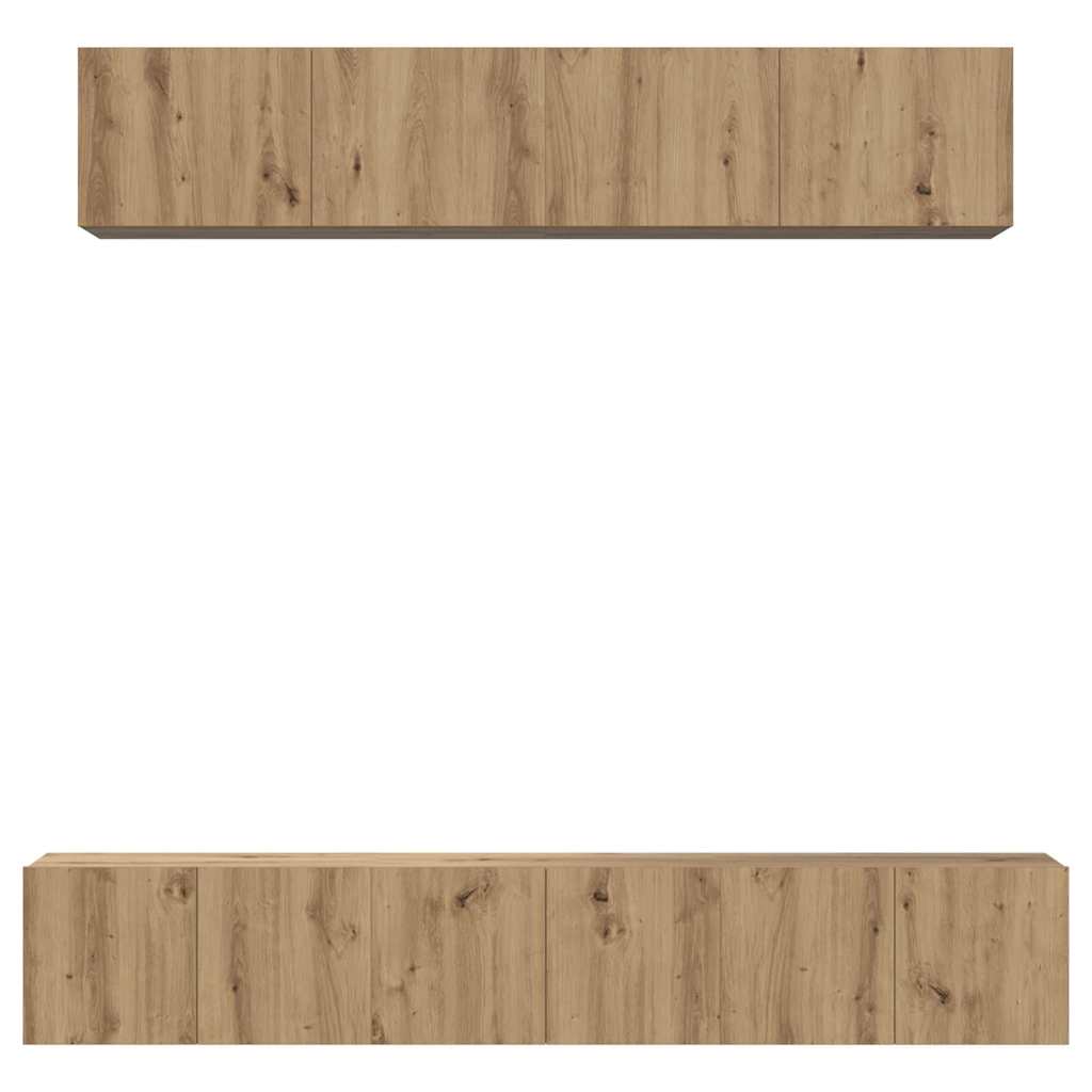 TV Cabinet Set 5 pcs Artisan Oak Engineered Wood