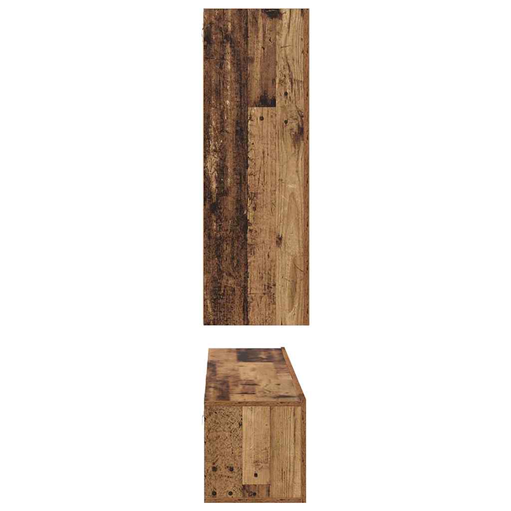 TV Cabinet Set Wall-mounted 5 pcs Old Wood Engineered Wood