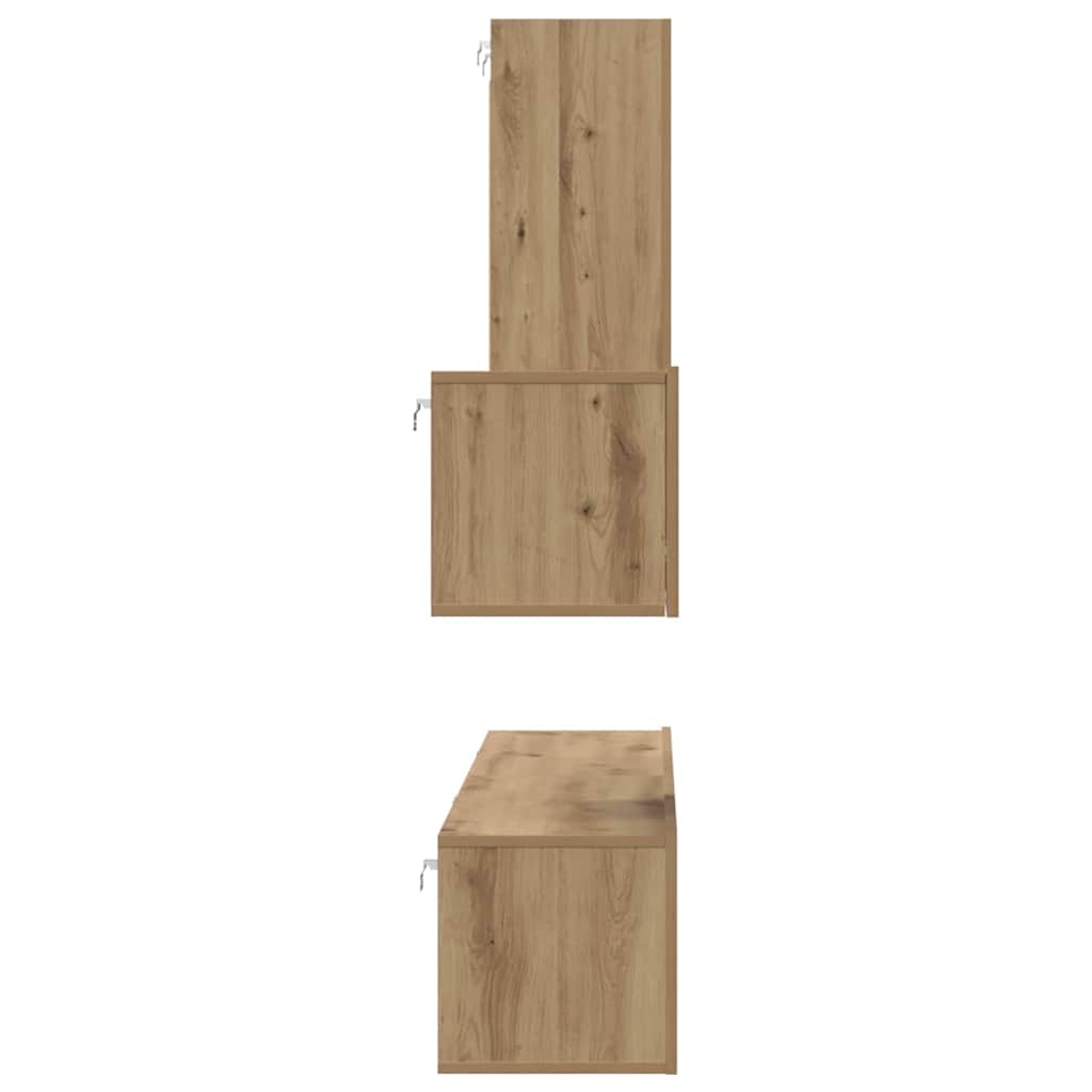Wall TV Cabinet 4 pcs Artisan Oak Engineered Wood