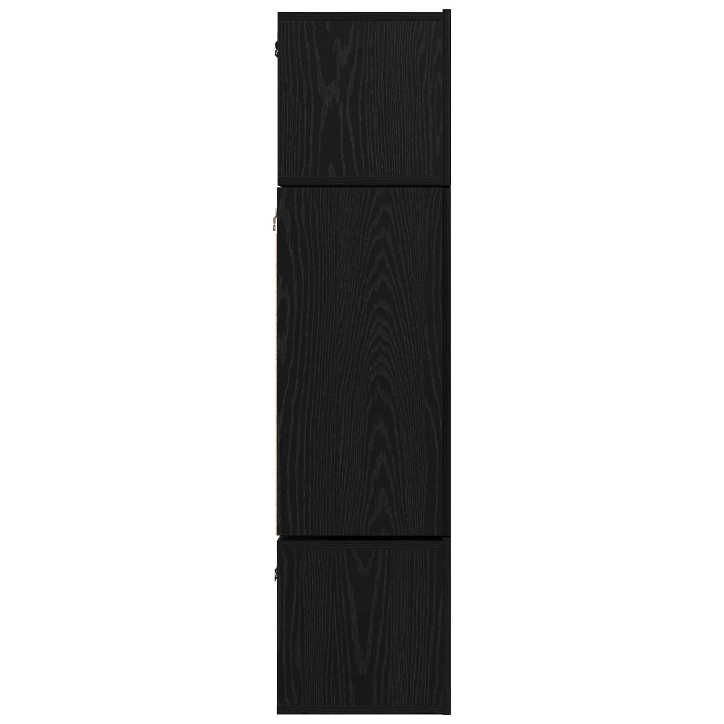 TV Cabinet Set Wall-mounted 6 pcs Black Oak Engineered Wood