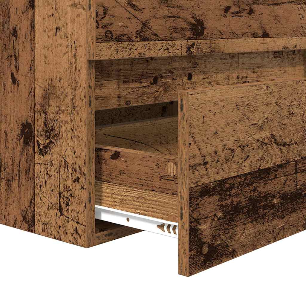 Bathroom Furniture Set 3 pcs Old Wood Engineered Wood