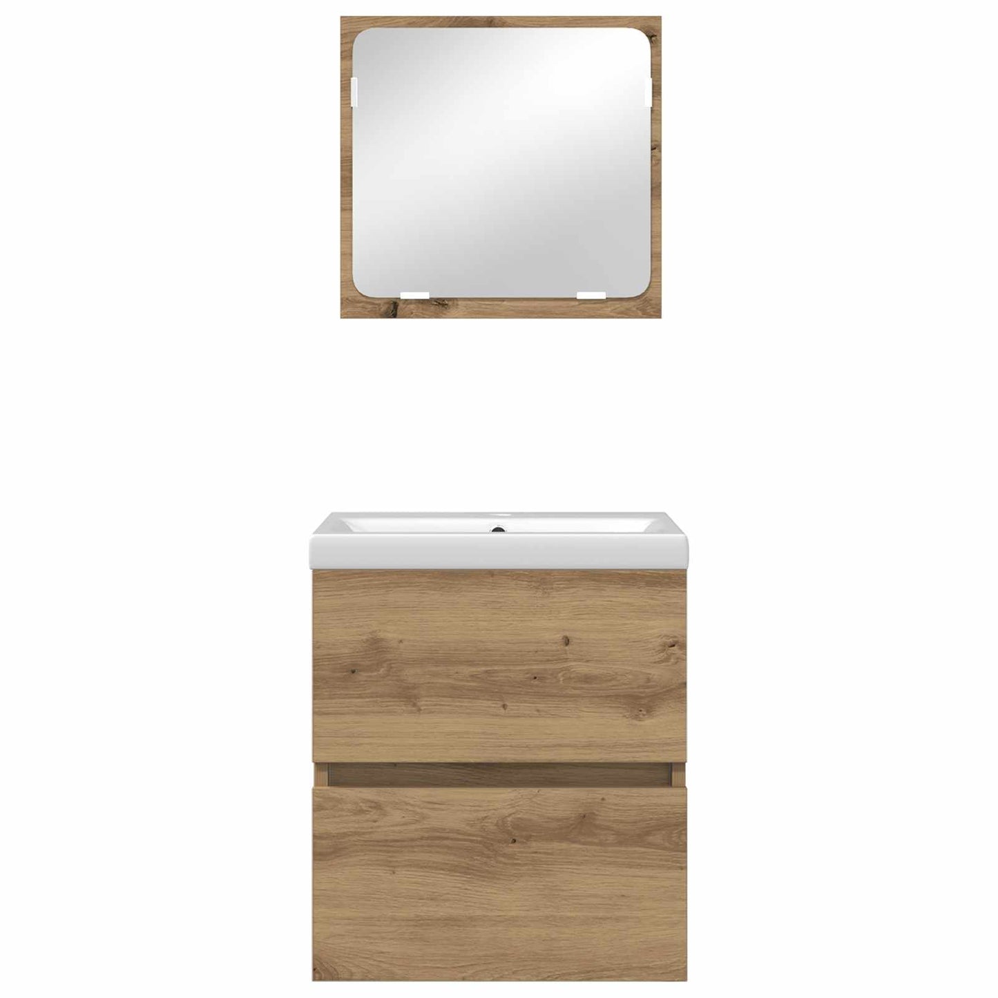 Bathroom Furniture Set 2 pcs Artisan Oak and White