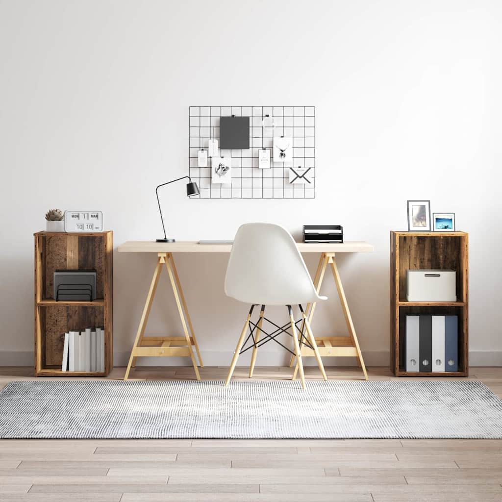 TV Cabinet Set 2 pcs Old Wood 37 x 35 x 72 cm Engineered Wood